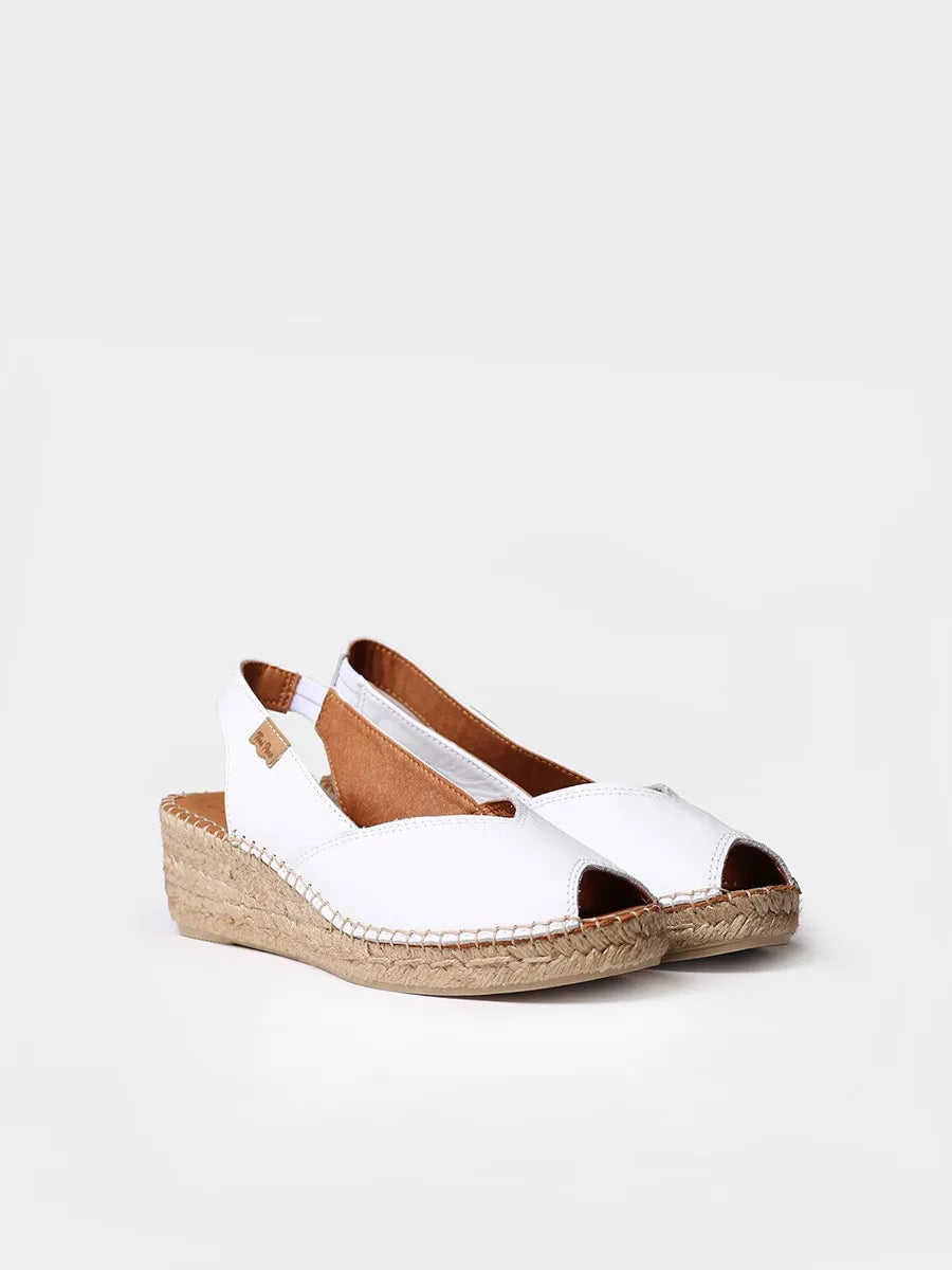Toni Pons Bernia-P espadrilles compensées blanches talon 5 cm