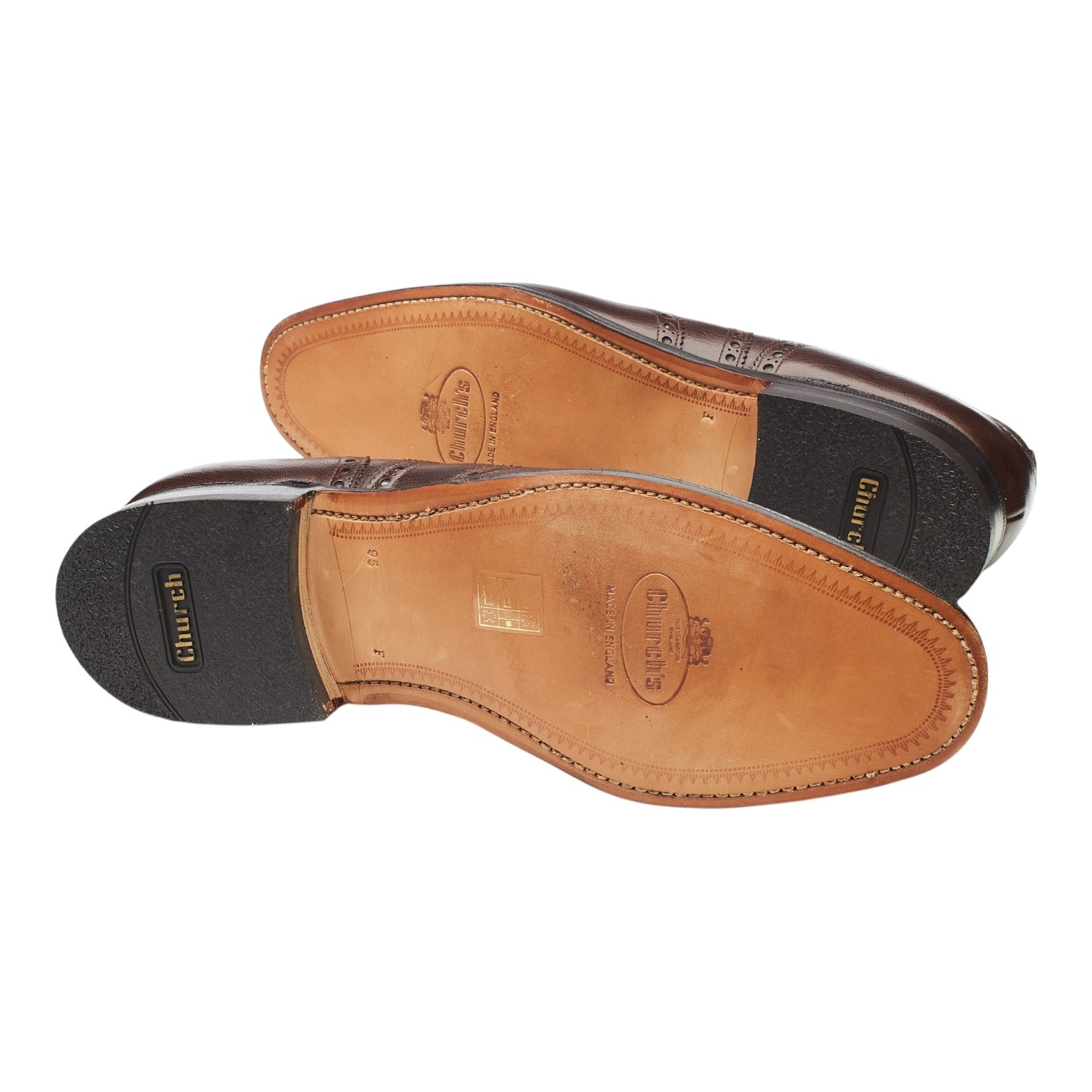 Church's Nene oxford brogues cuir marron 9.5 bout fleuri