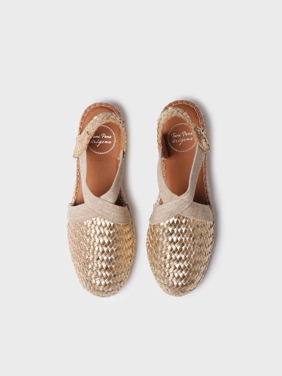 Toni Pons Siracusa espadrille compensée cuir tressé