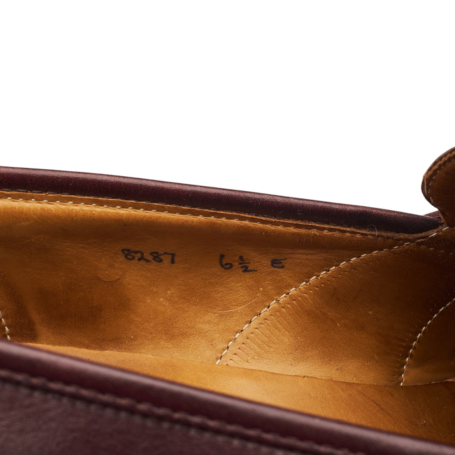 George Cleverley mocassin cuir bordeaux UK 6.5