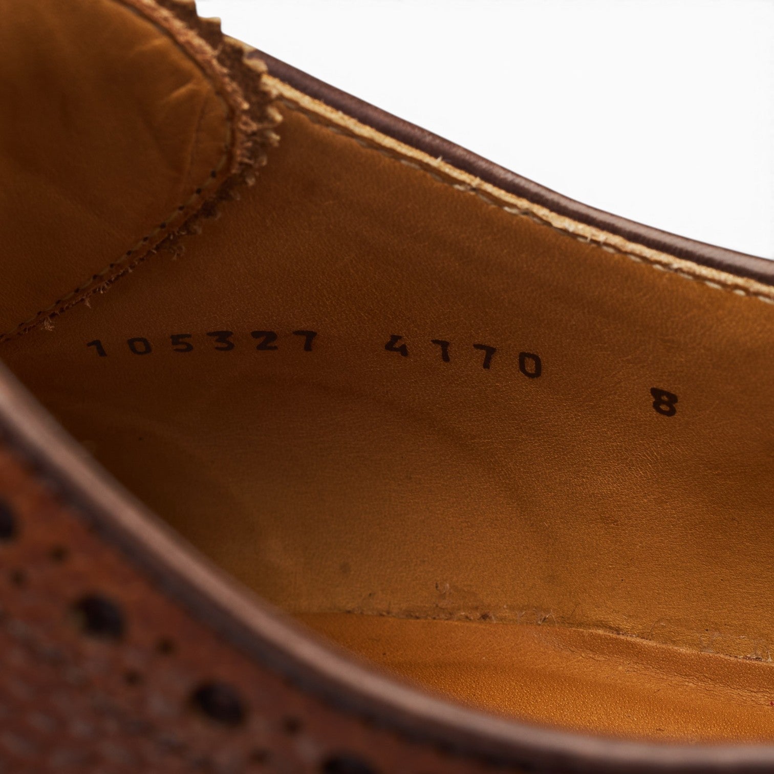 Berwick 4170 derby brogue cuir marron UK 8 grainé