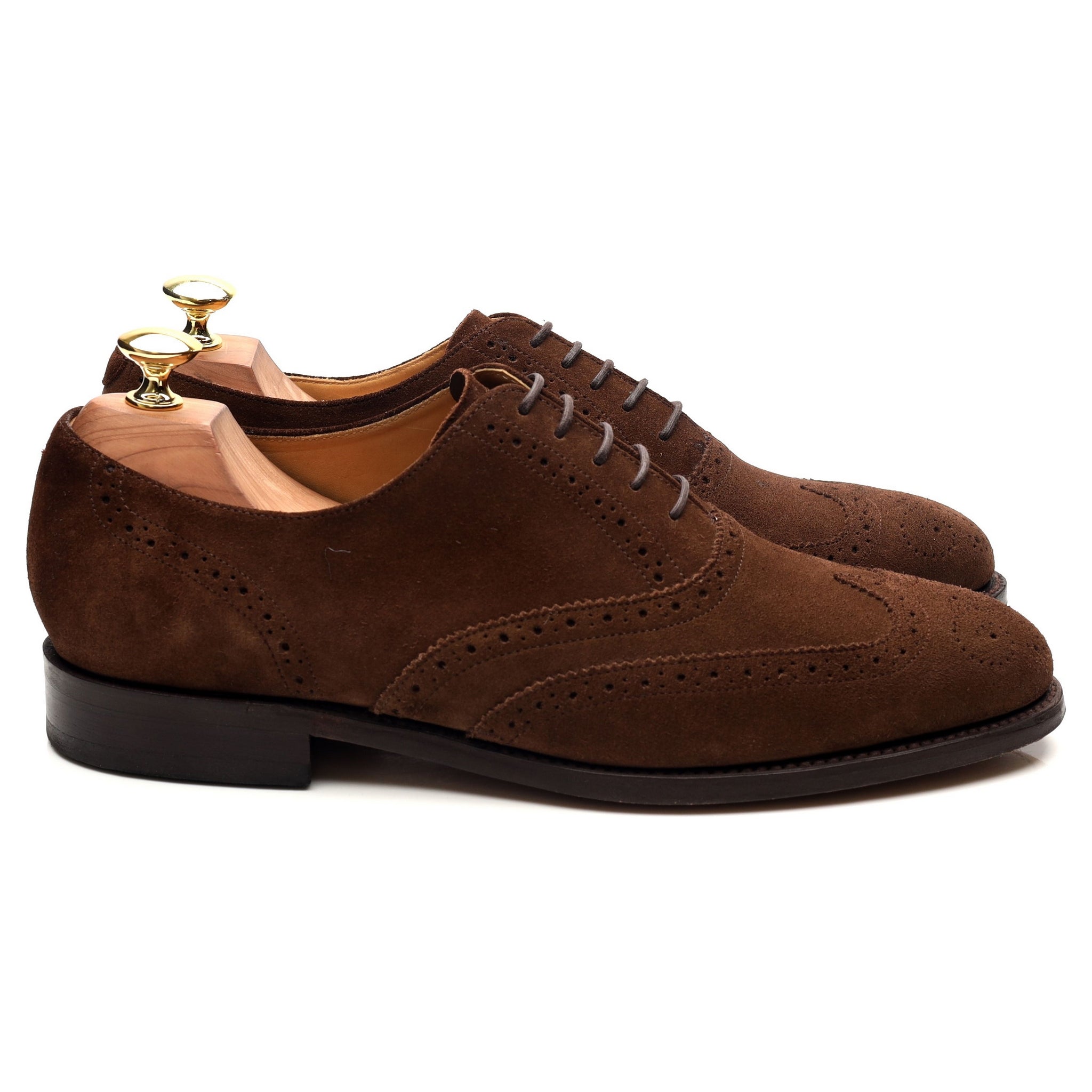 Barker Albert chaussures oxford daim marron UK 8