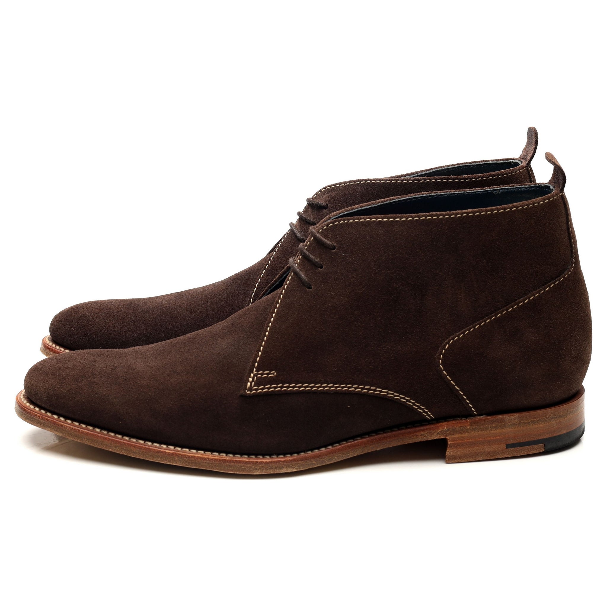 Barker Lucius bottines chukka marron foncé UK 8.5 daim