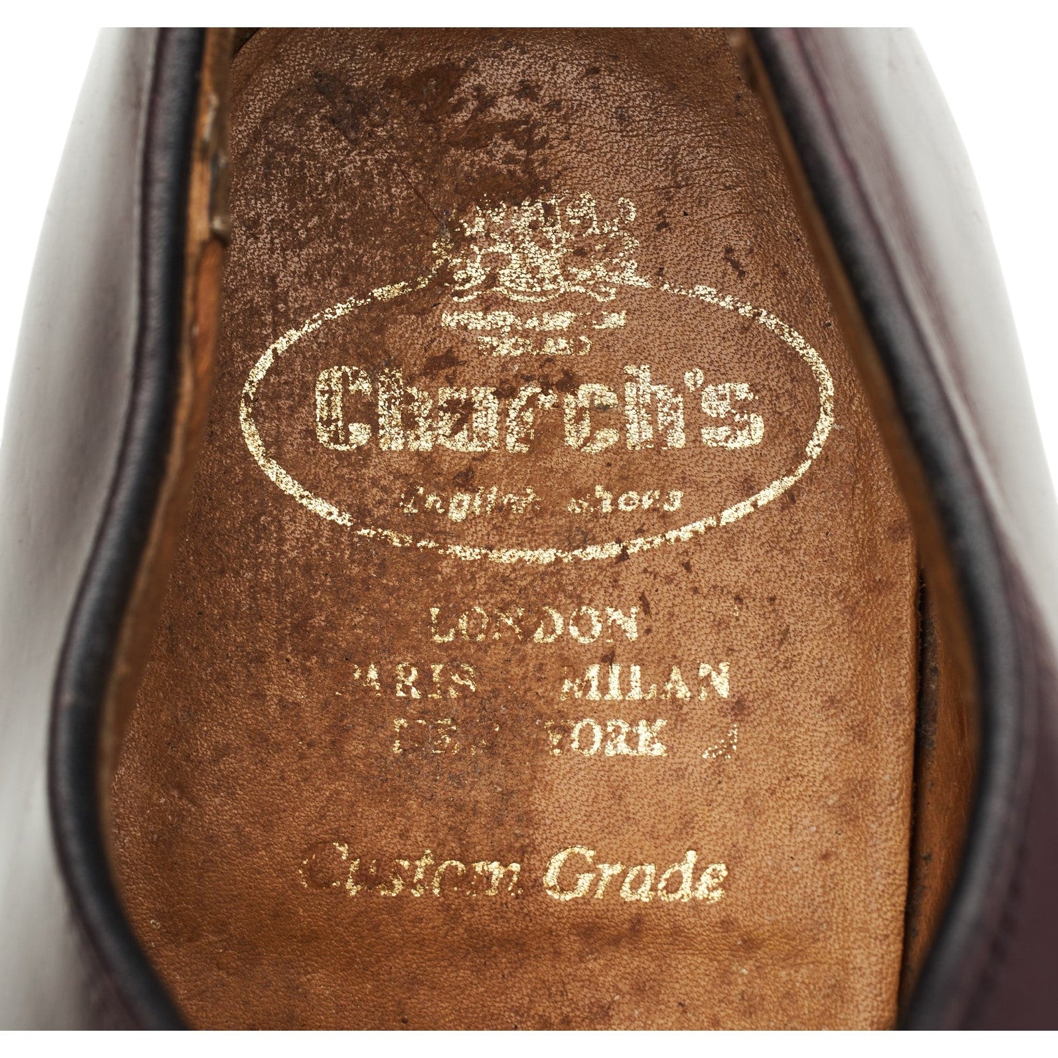 Church's Stratton derby cuir bordeaux 9,5