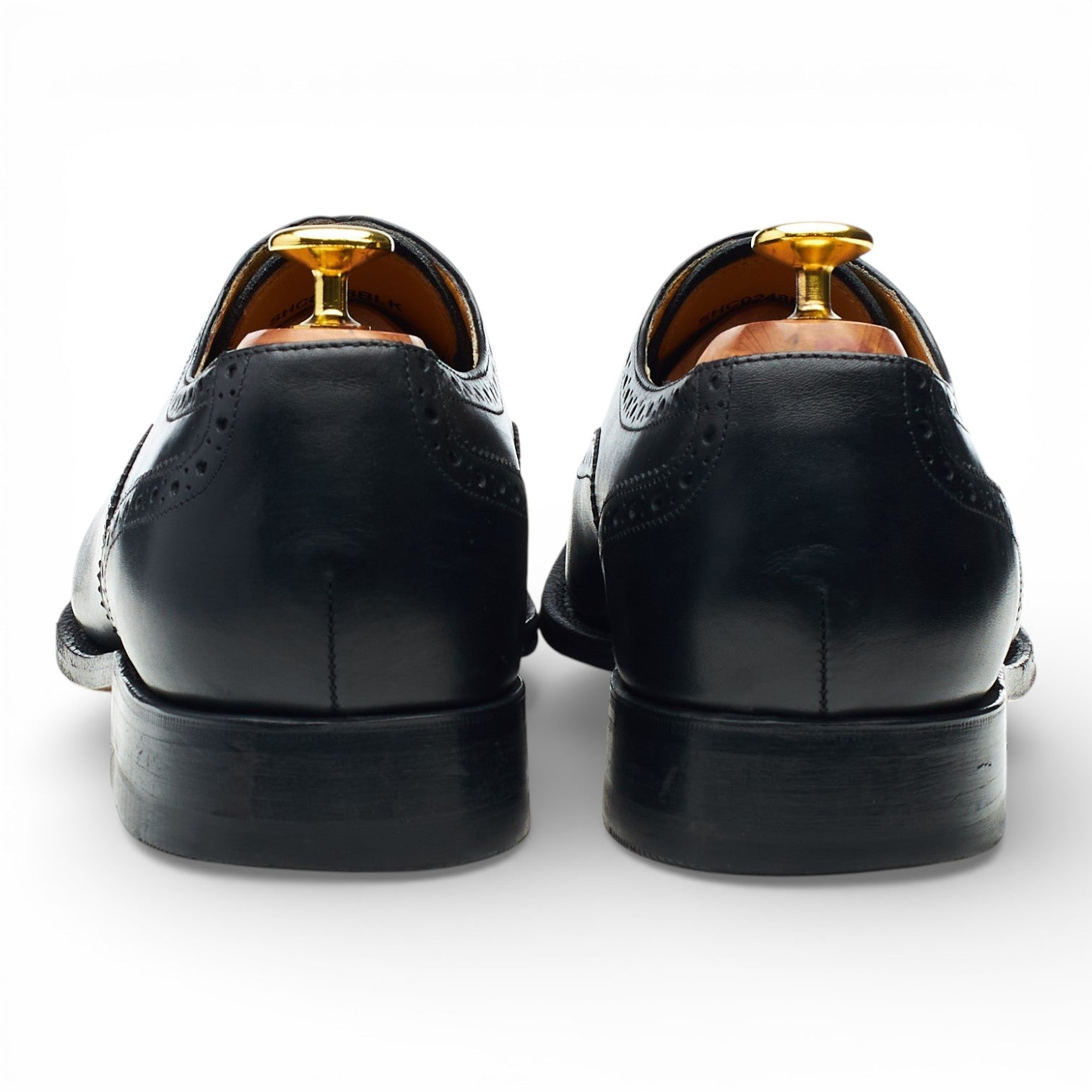 Charles Tyrwhitt richelieu cuir noir UK 8.5 perforé