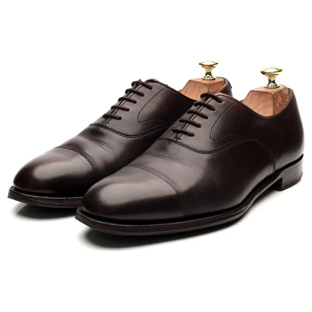 Cheaney Alfred oxford cuir marron foncé UK 7 semelle cuir