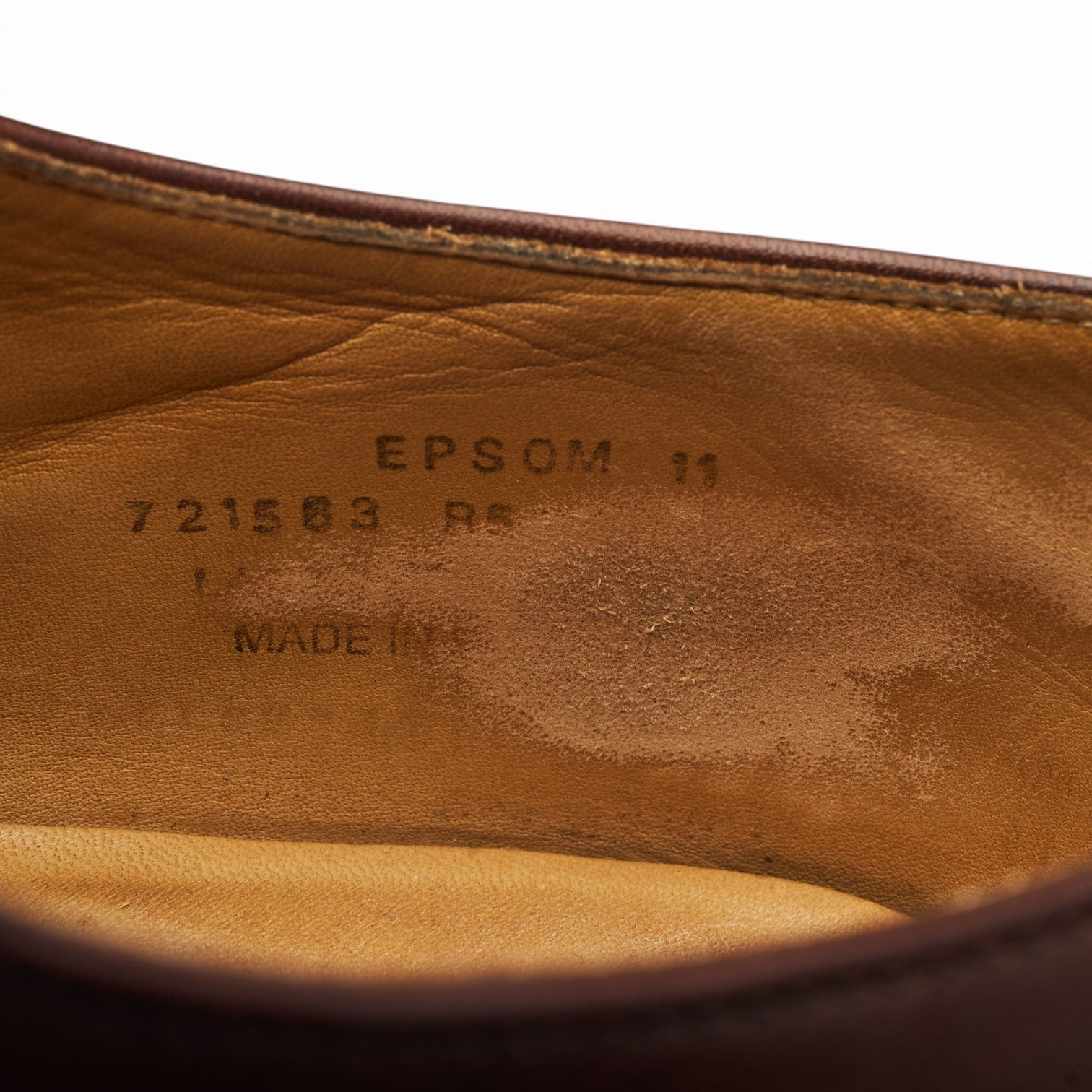 Loake Epsom II derby cuir ciré marron UK 9.5