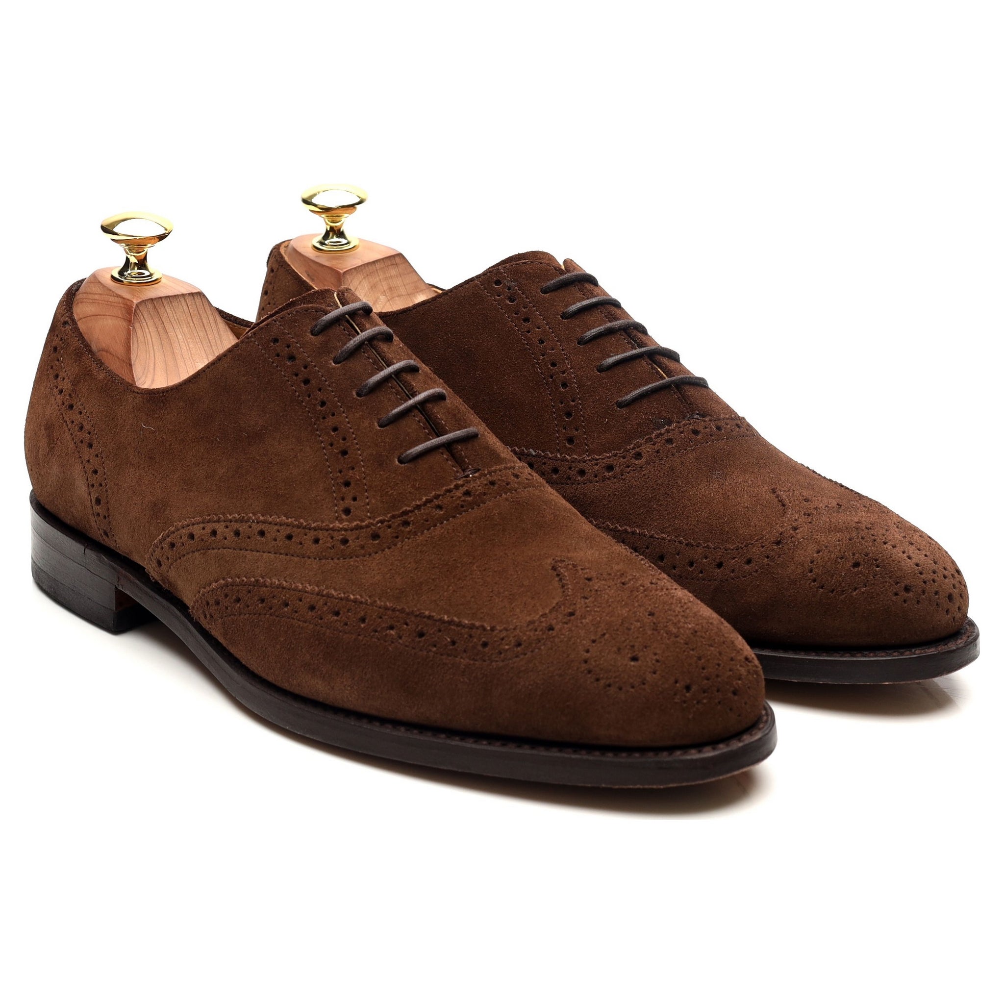 Barker Albert chaussures oxford daim marron UK 8