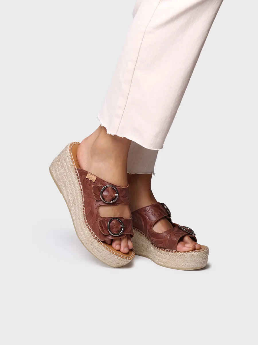 Toni Pons Idoia espadrilles mules cuir talon 7 cm