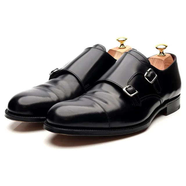 Grenson Hanbury monks cuir noir UK 11