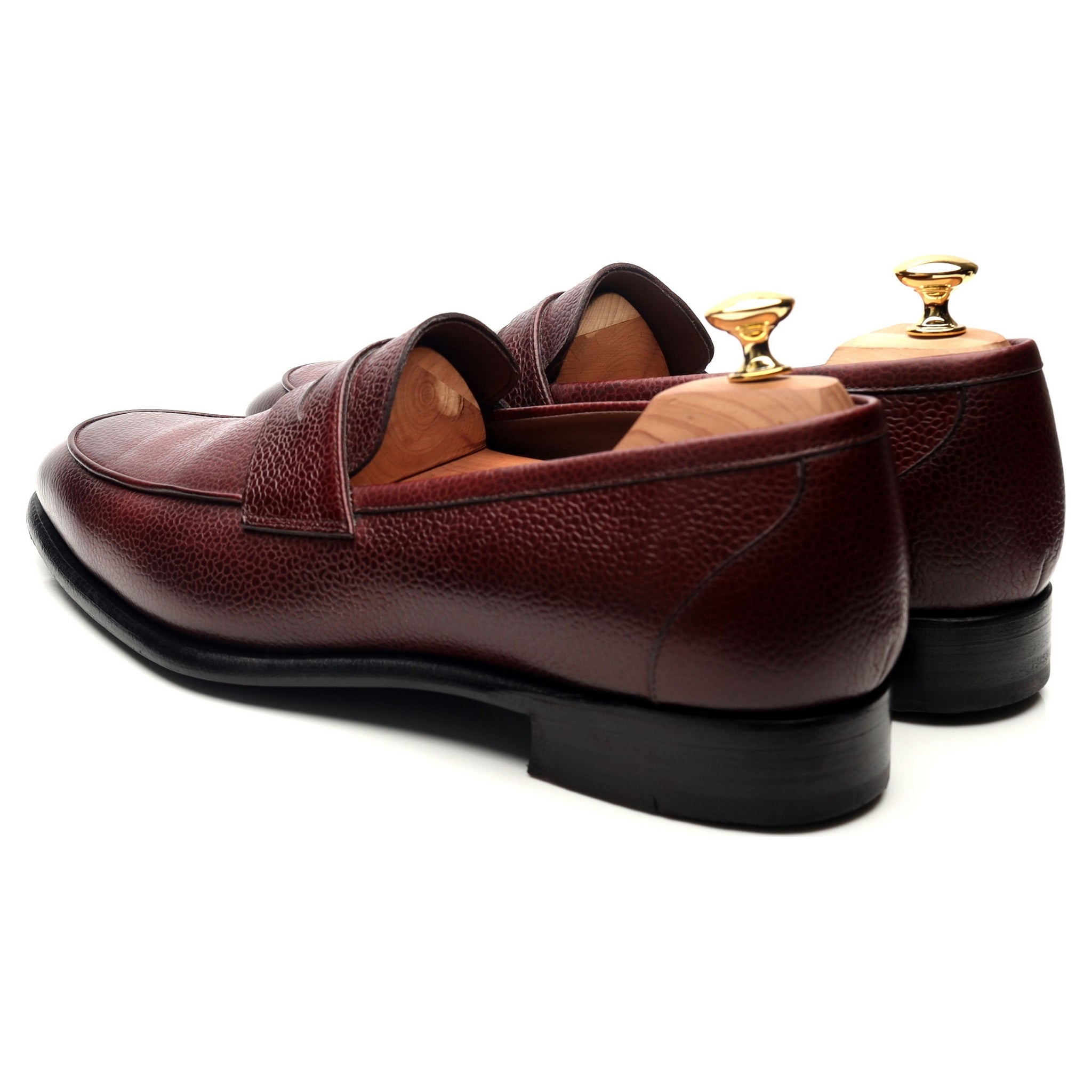Herring mocassins cuir bordeaux grainé UK 10.5