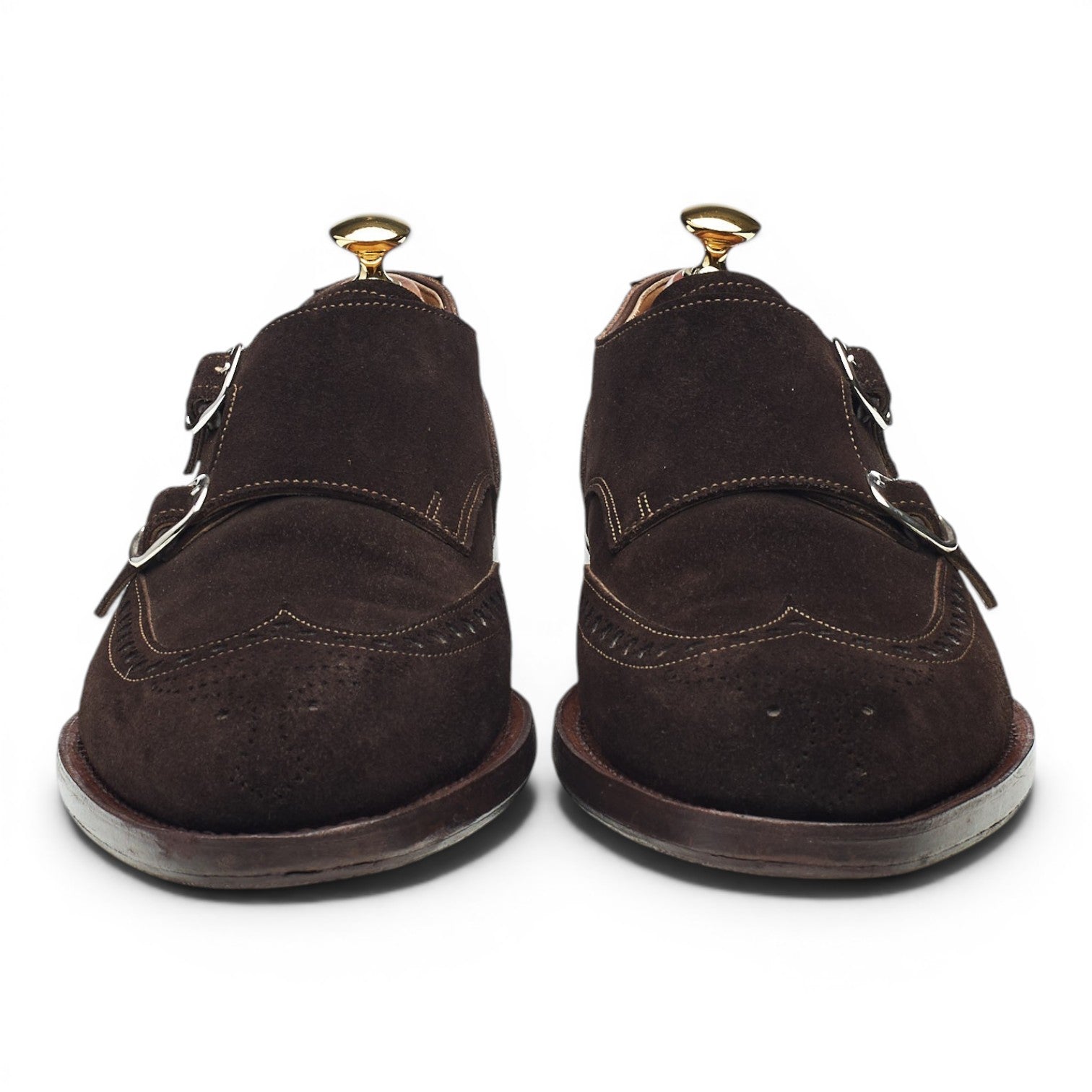 Valentin Frunza chaussures monk sur-mesure daim marron 8,5