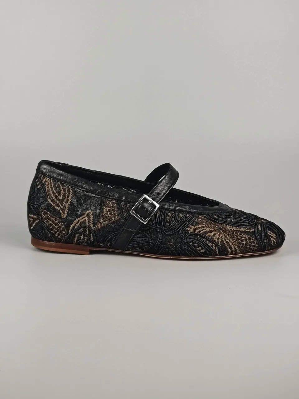 Lorena Paggi ballerines tissu Margota noir confort