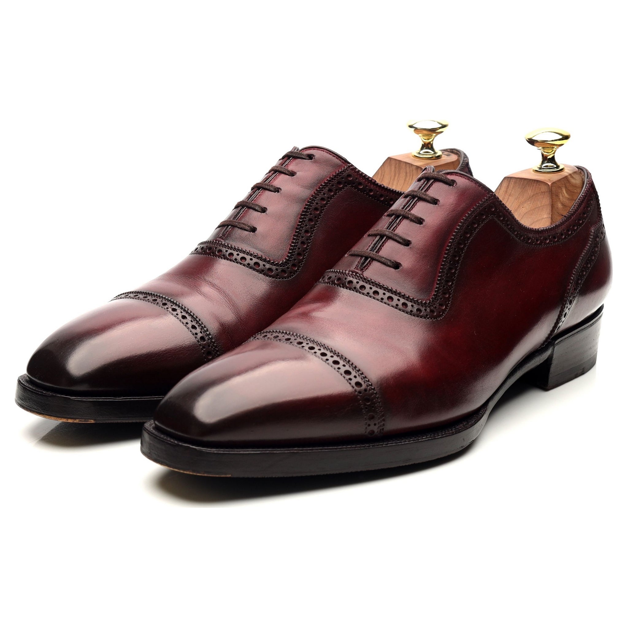 Antonio Meccariello Principes 3 richelieus cuir bordeaux UK 7.5