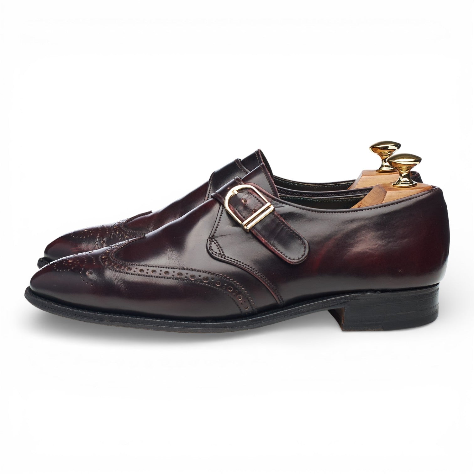 Cheaney Denham monk cuir bordeaux pointure UK 7