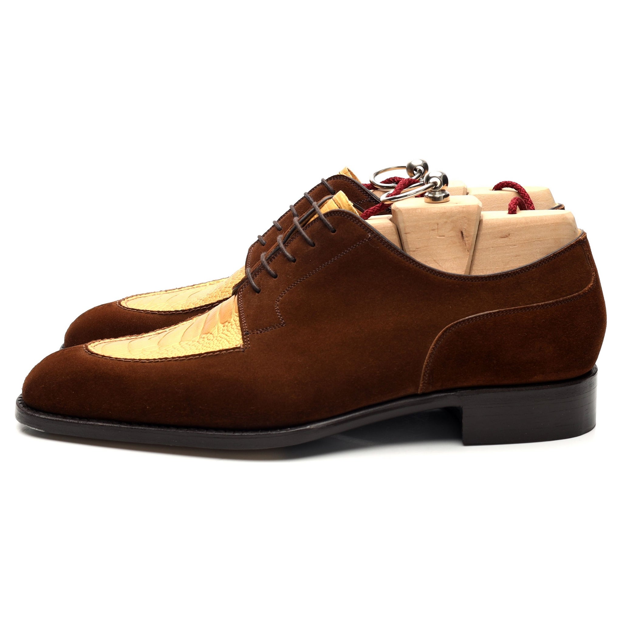 Vass Kaan derbies daim marron autruche UK 8