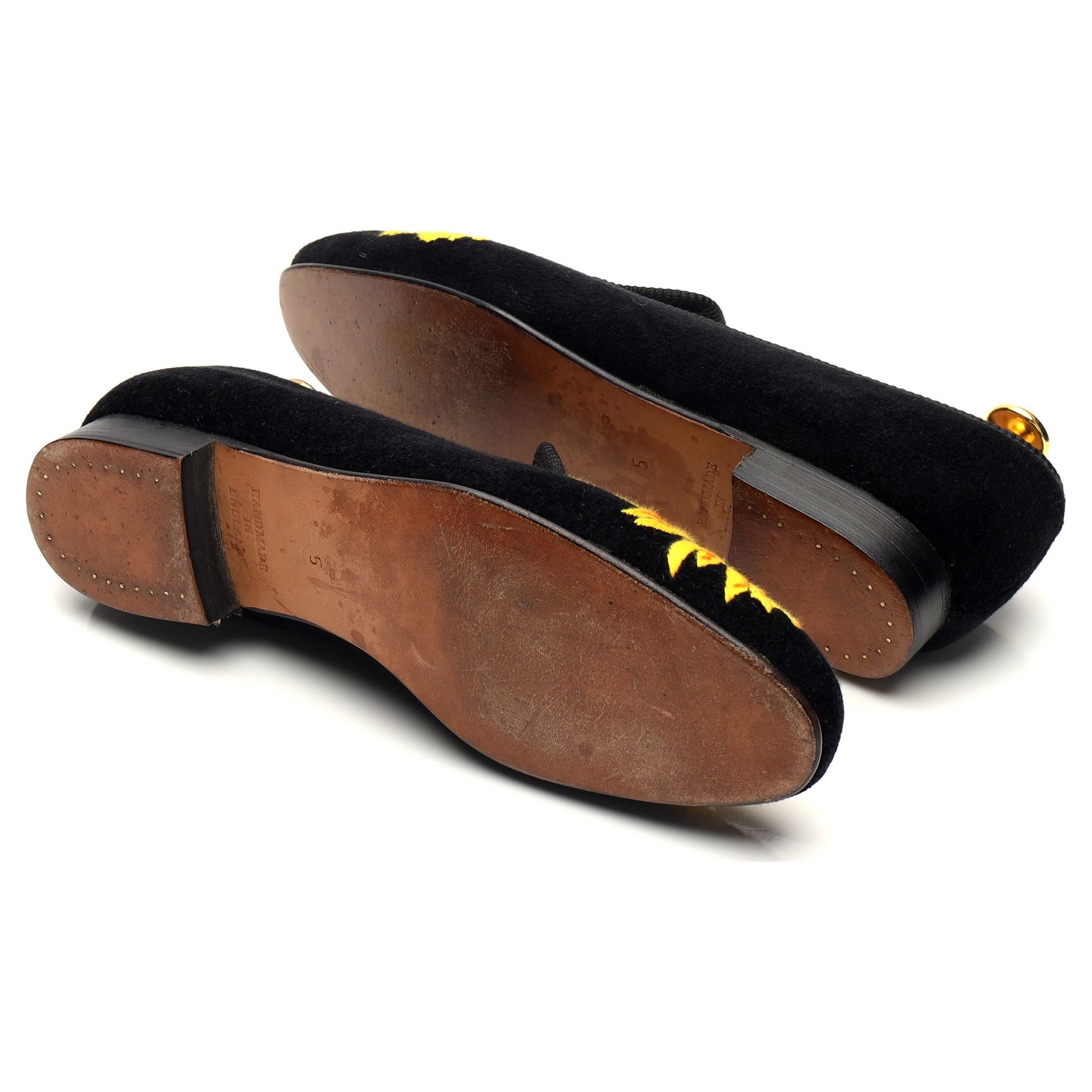 Crockett & Jones Sunflower pantoufles velours noir UK 5