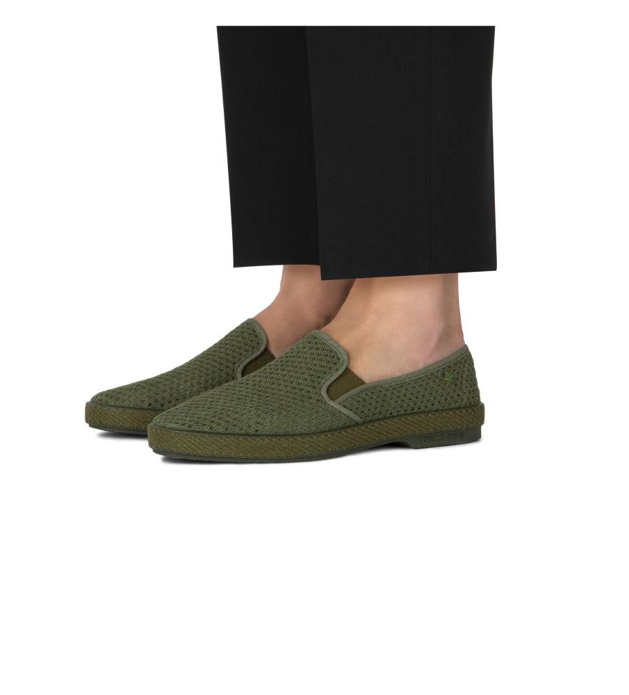 Rivieras Classic Filet Kaki espadrilles mesh coton