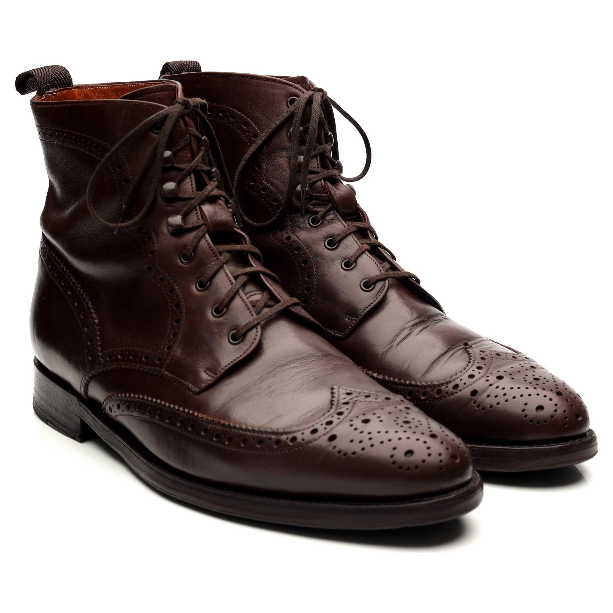 J.FitzPatrick Holman boots cuir marron UK 8.5