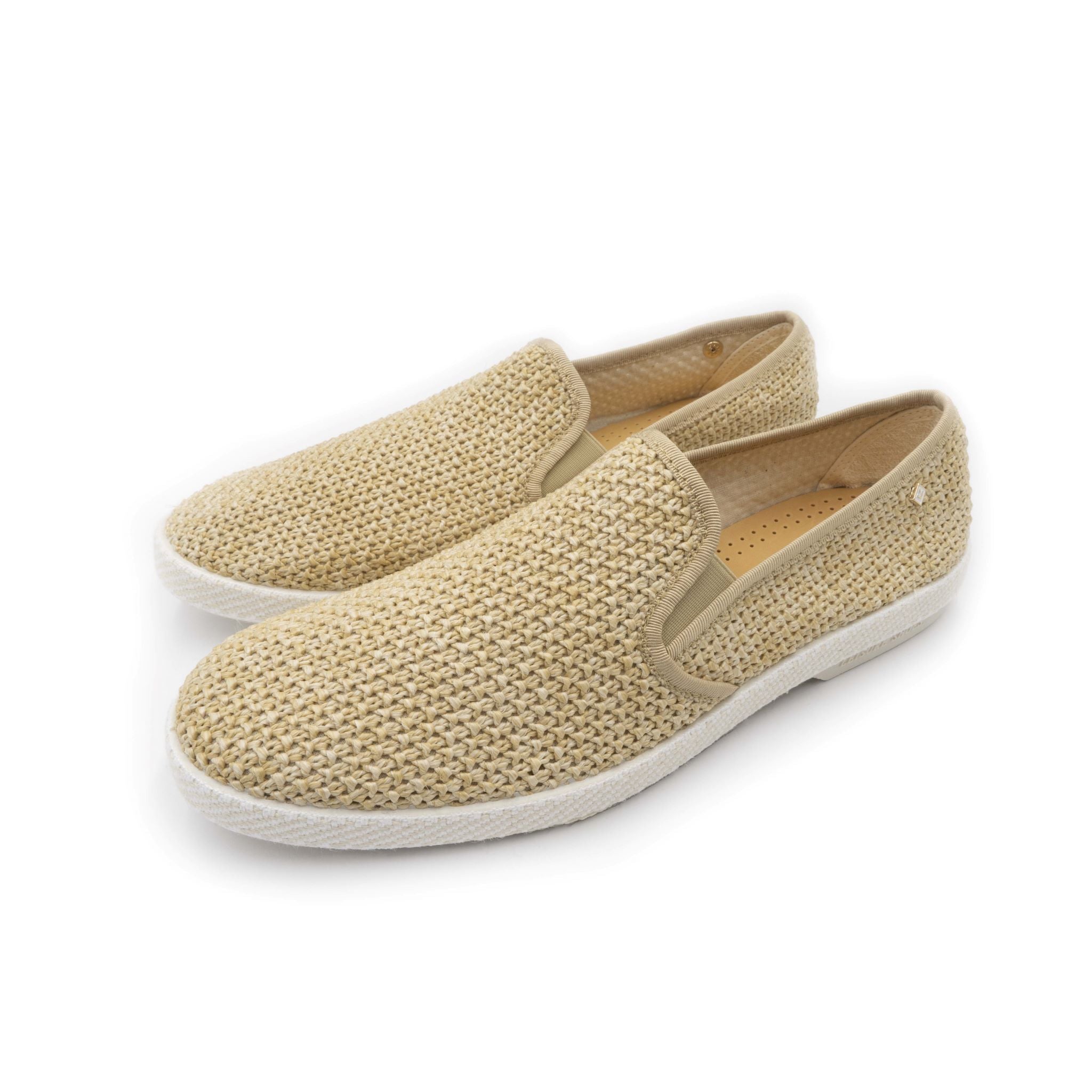 Rivieras Classic Nudude Biais espadrilles beige raphia