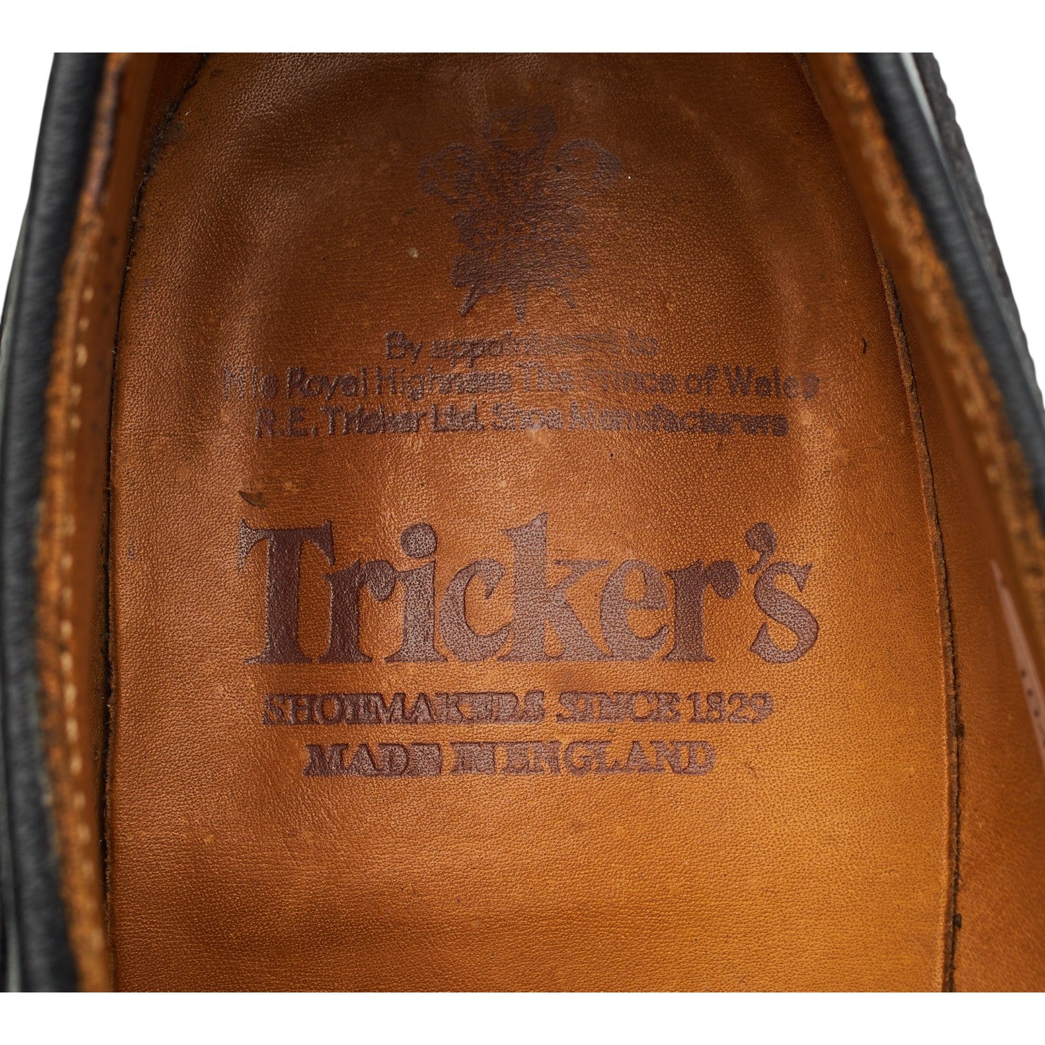 Tricker's Woodstock derbies cuir noir pointure UK 9