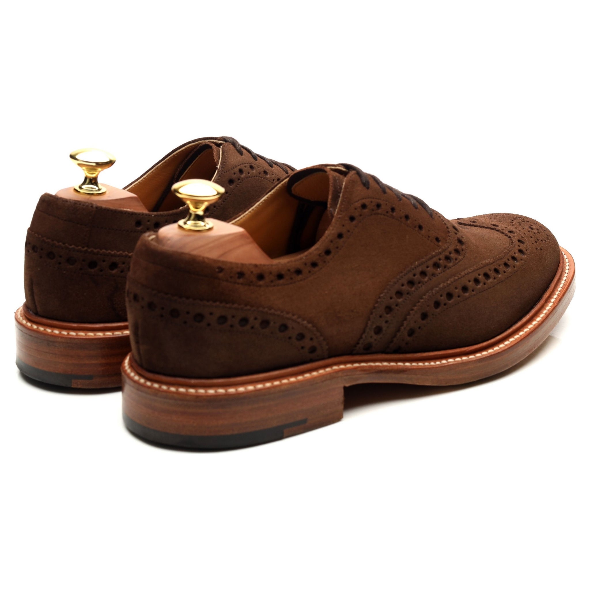 Barker brogue daim marron pointure 8