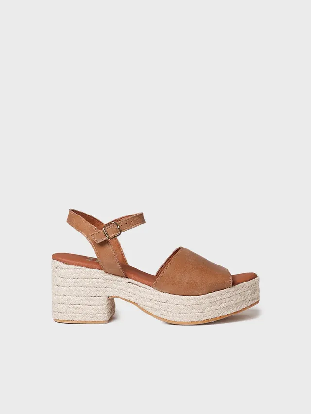 Toni Pons Adriana espadrille cuir talon large 7,5 cm