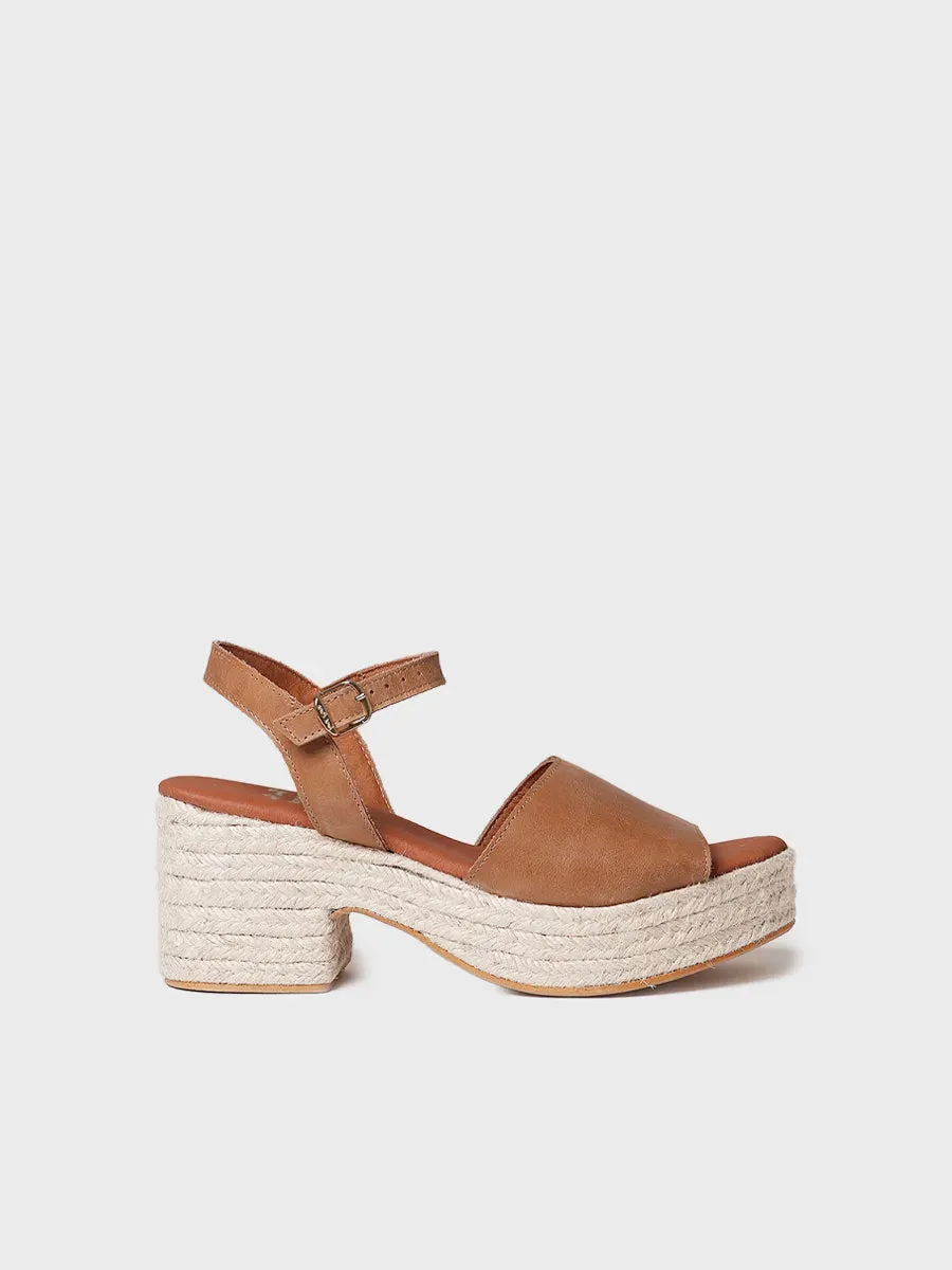 Toni Pons Adriana espadrille cuir talon large 7,5 cm