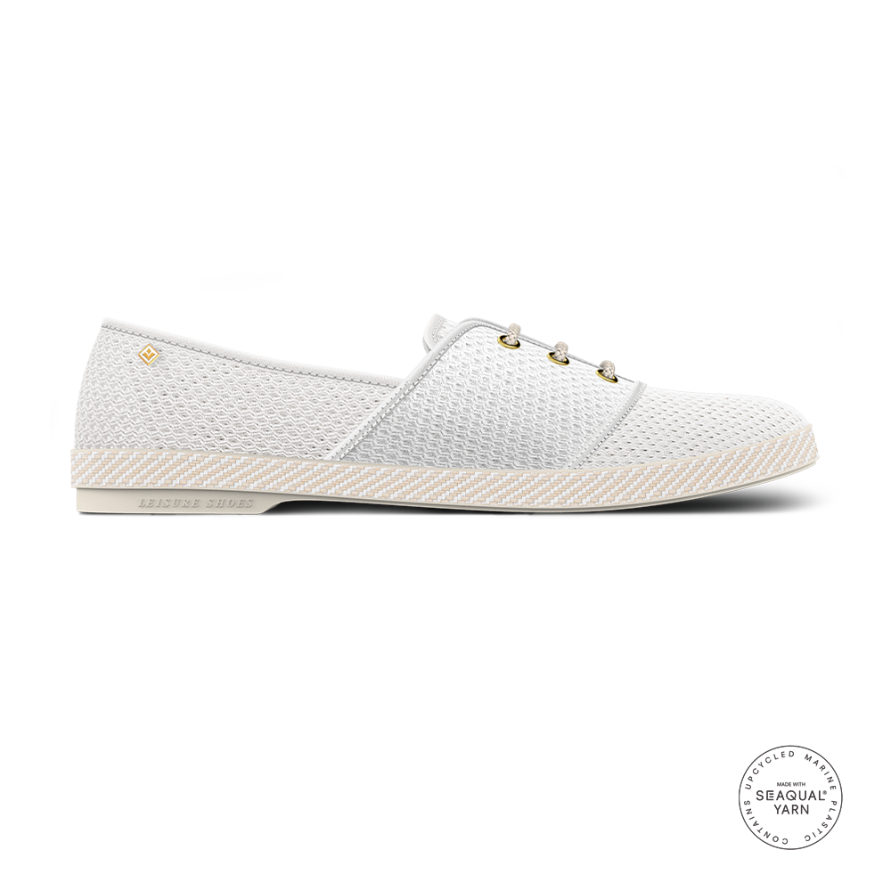 Rivieras Filet espadrilles toile blanche filet