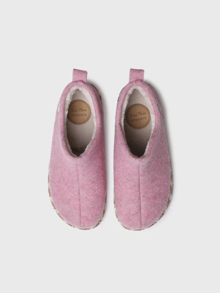 TONI PONS DUNA-FP chausson feutre rose femme chaud