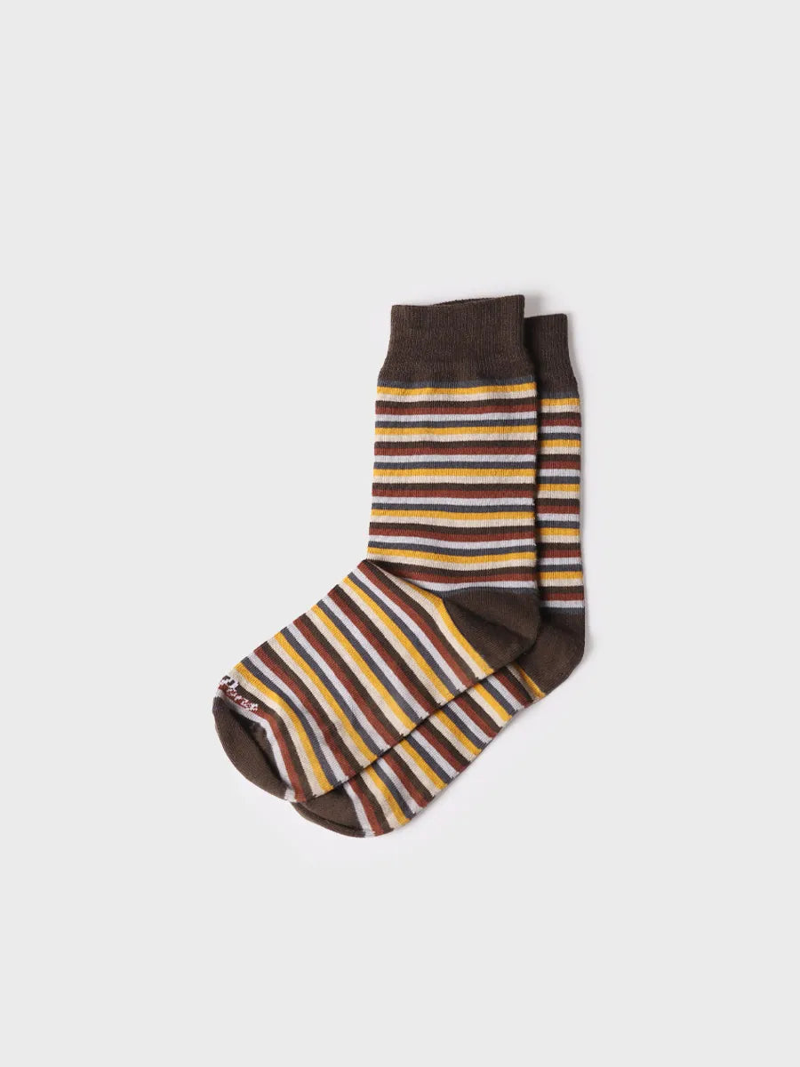 Toni Pons Quel-BR chaussettes coton rayées kaki