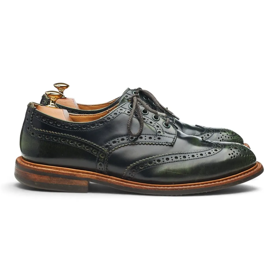 Tricker’s Bourton derby cuir vert UK9 brogue Dainite