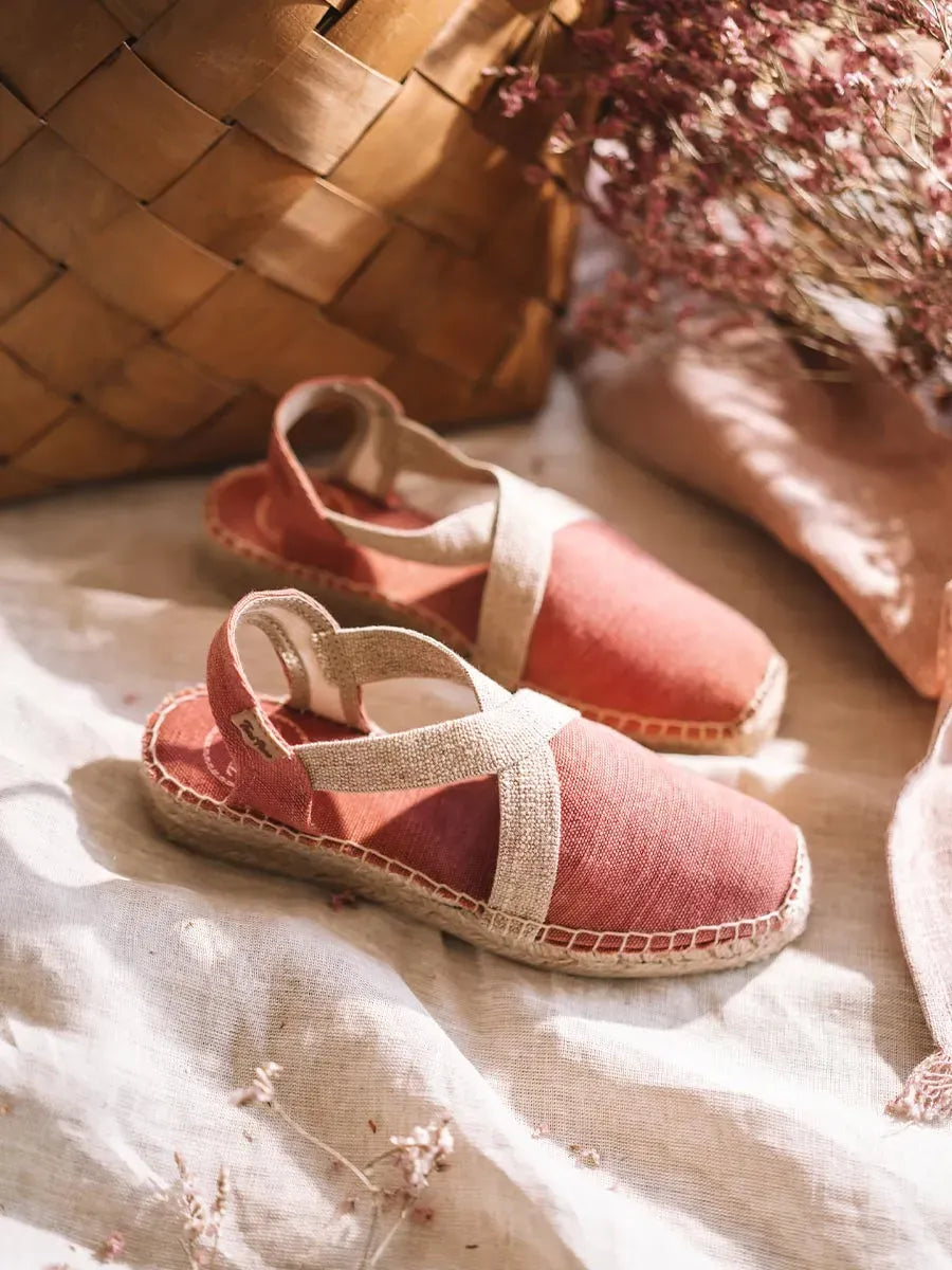 Toni Pons Verdi-V espadrilles toile coton vegan blush