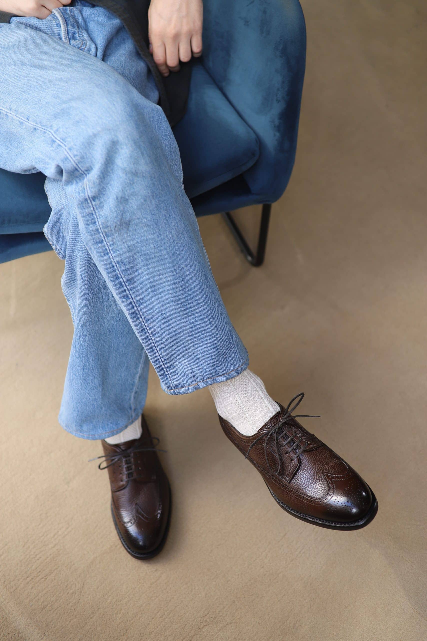 Malfroid Brogue-Master derby cuir grainé