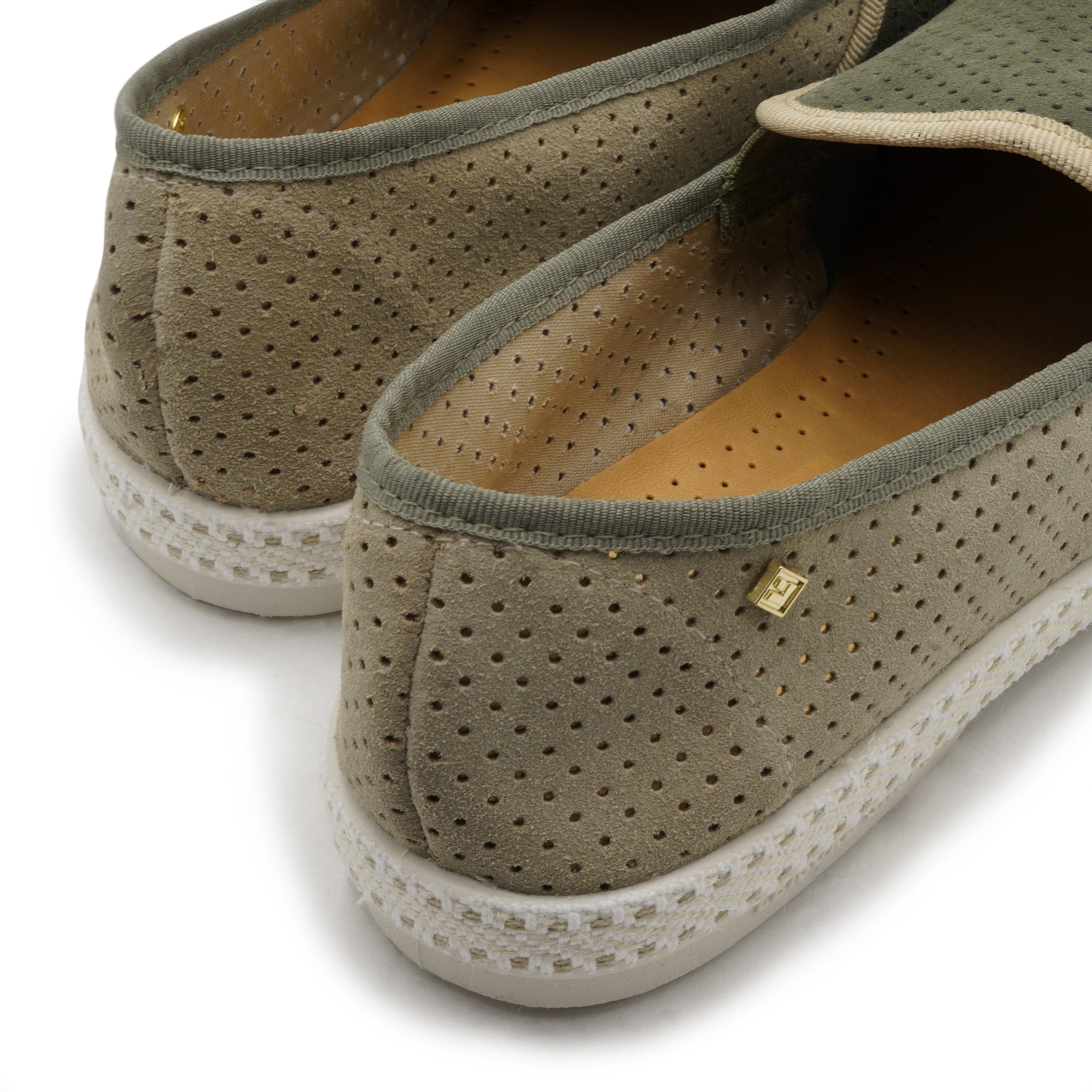 Rivieras Classic Daim Match espadrilles kaki