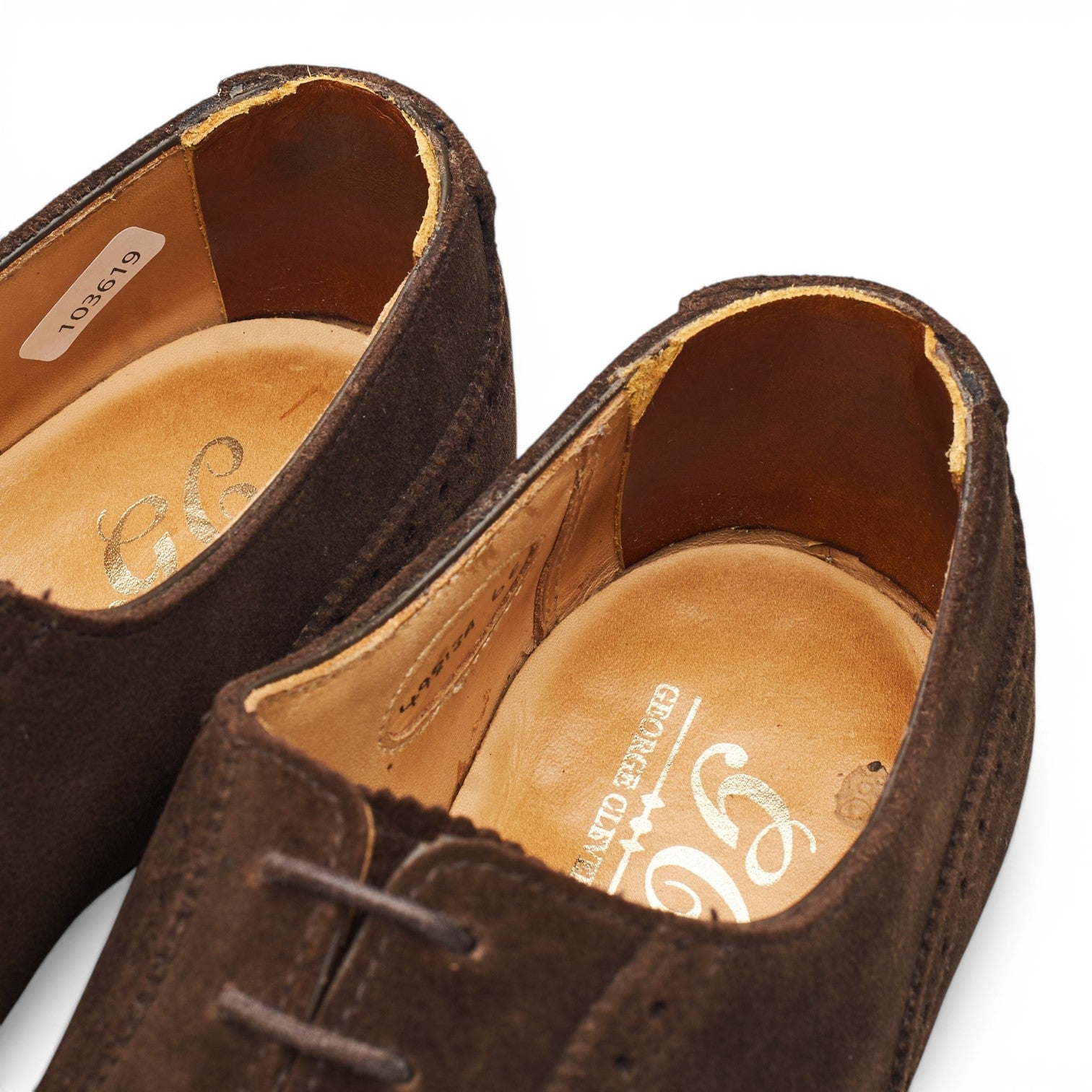 George Cleverley Adam oxford brogues daim marron UK 6