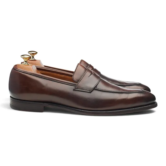 Crockett & Jones Bury 2 Mocassin cuir marron 9.5