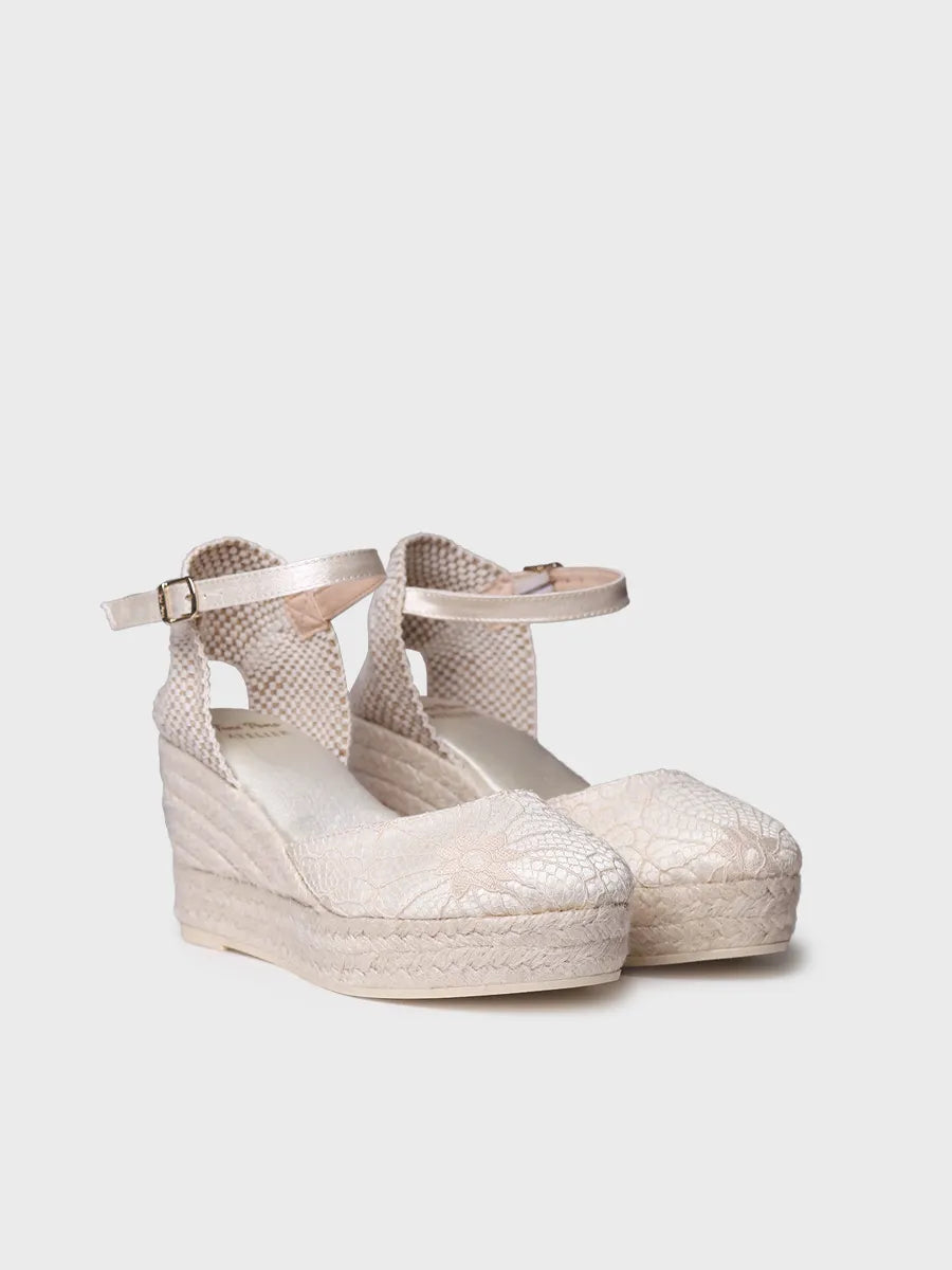 Toni Pons Orquidia espadrille mariée satin 7,5 cm