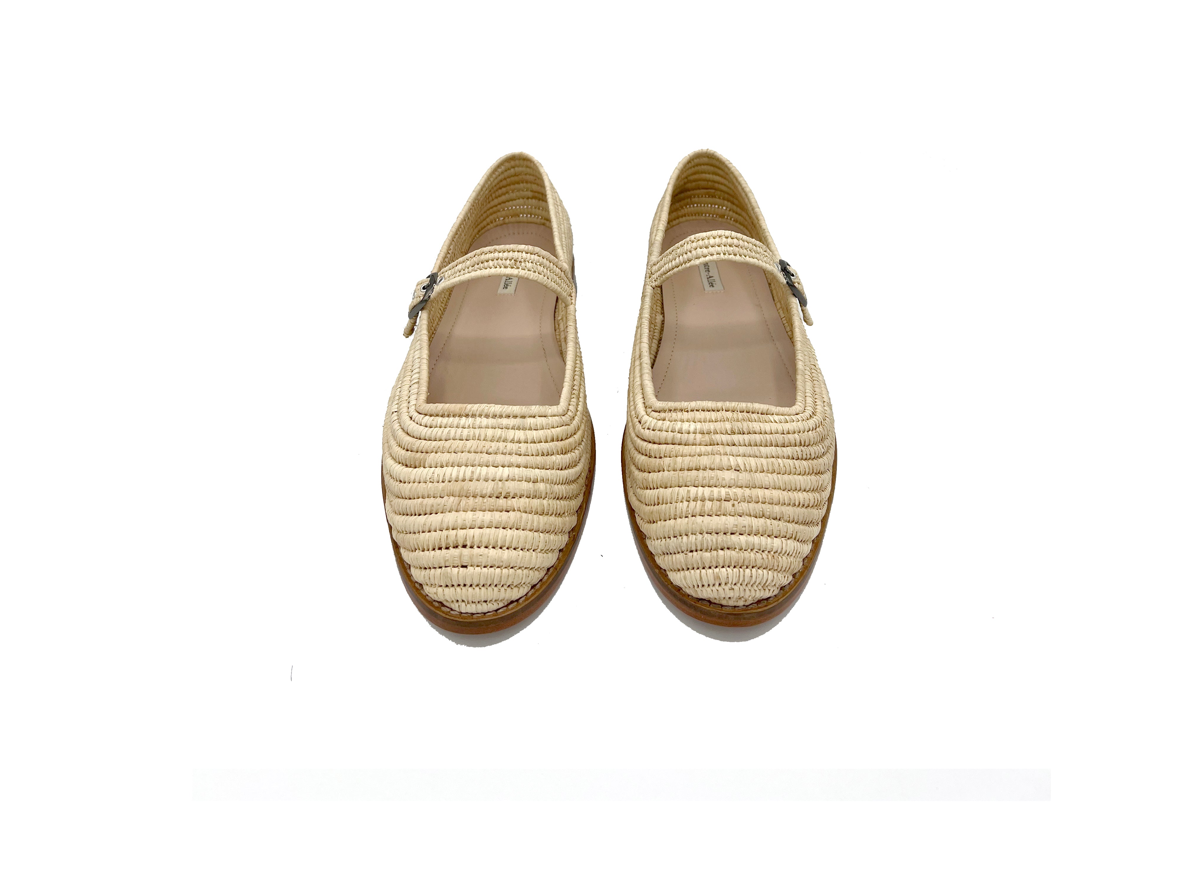 Contre-Allée La Vilette mary-jane homme raphia naturel