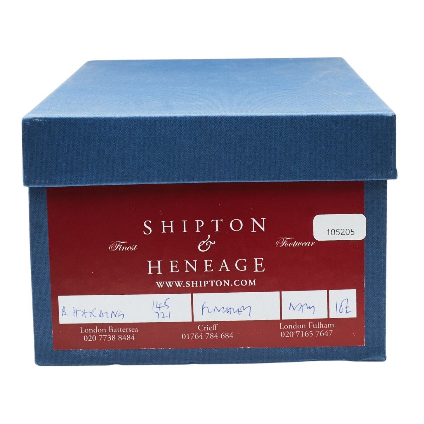 Shipton & Heneage Finchley mocassins daim bleu UK 10.5