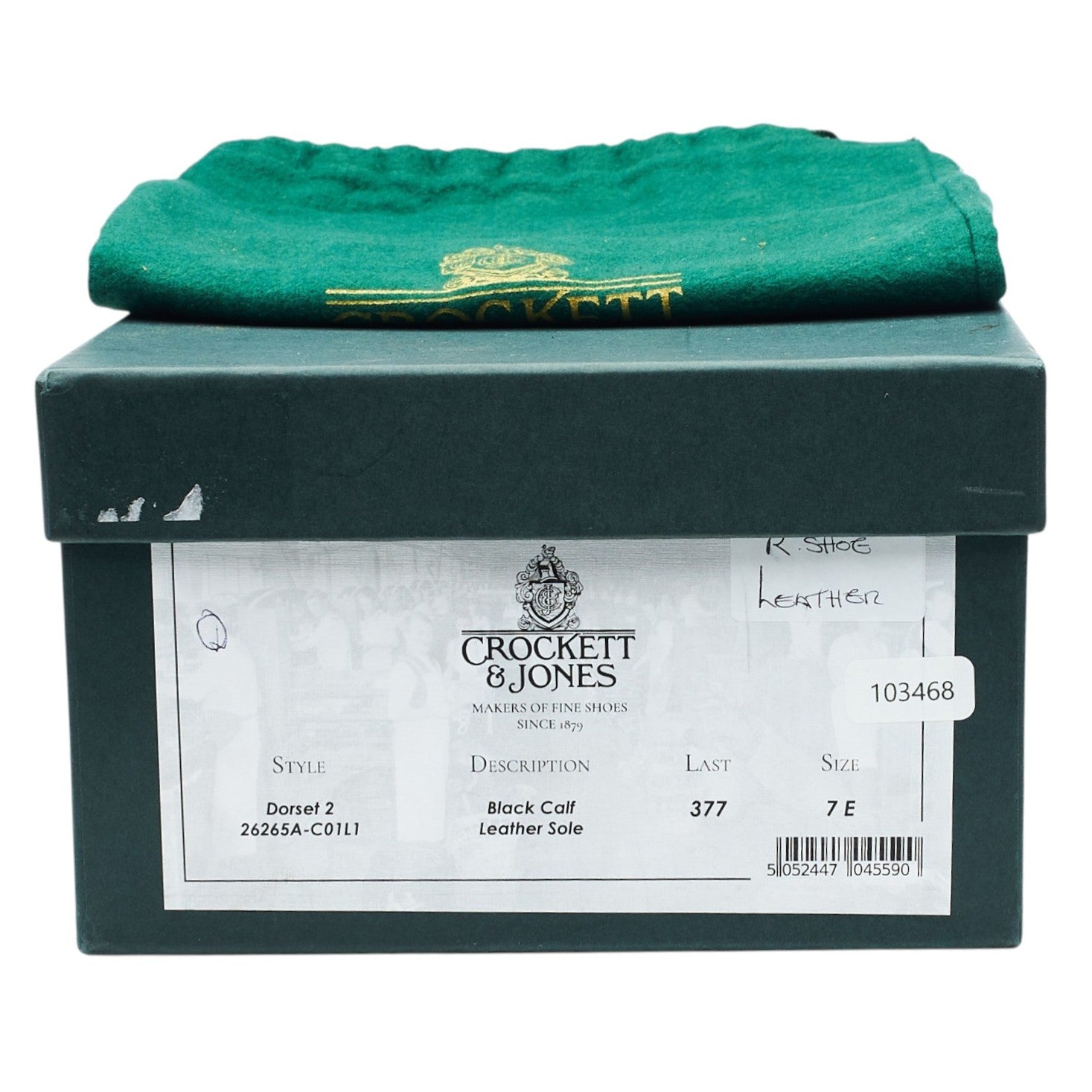 Crockett & Jones Dorset 2 richelieu cuir noir UK 7