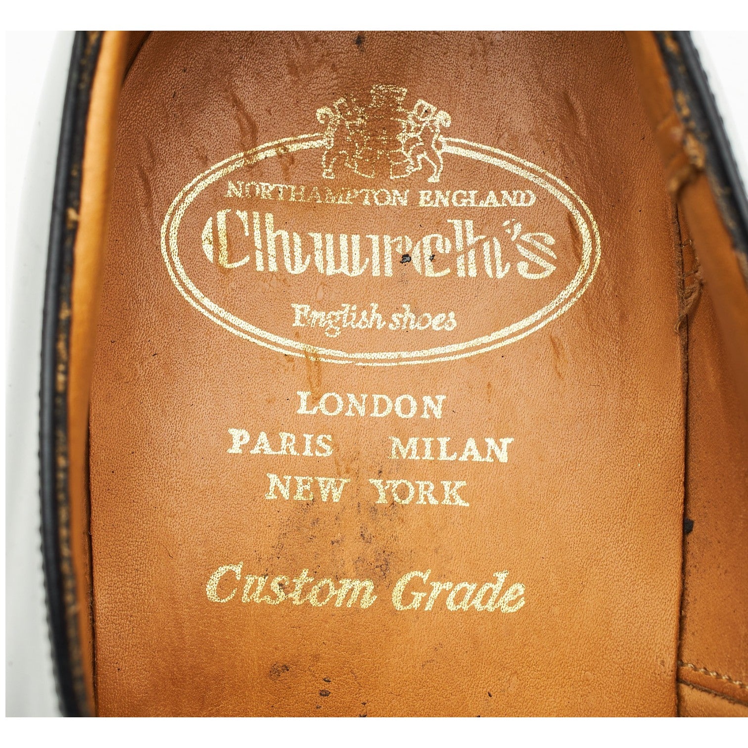 Church's Consul Oxford cuir noir largeur G UK 8