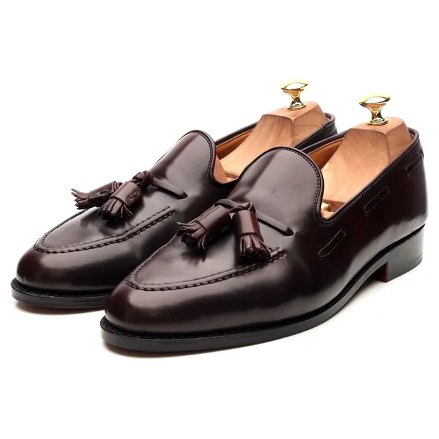 New & Lingwood mocassins cordovan bordeaux pointure UK 9,5