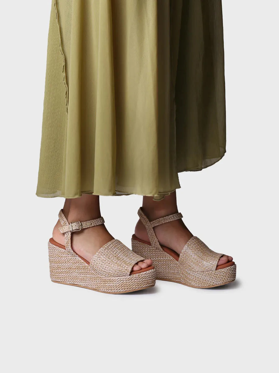 Toni Pons Tulia espadrille raphia talon 8 cm