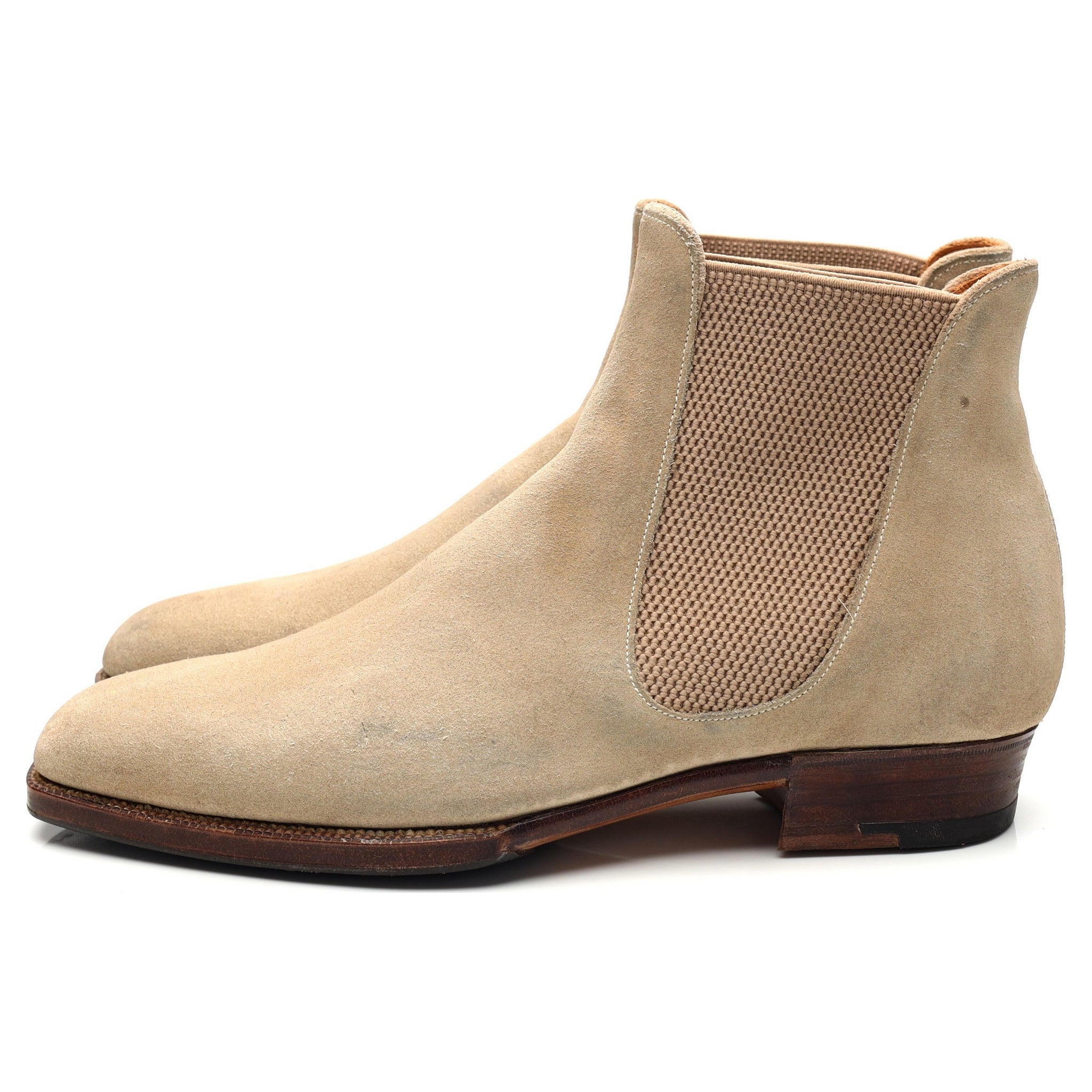Gaziano & Girling Bespoke boots chelsea daim beige 6 UK
