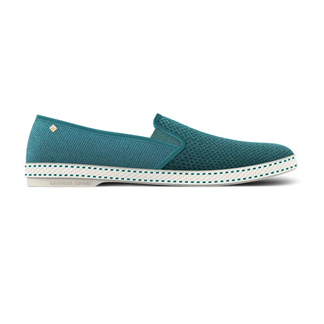 Rivieras Classic Toile Filet espadrilles aqua coton