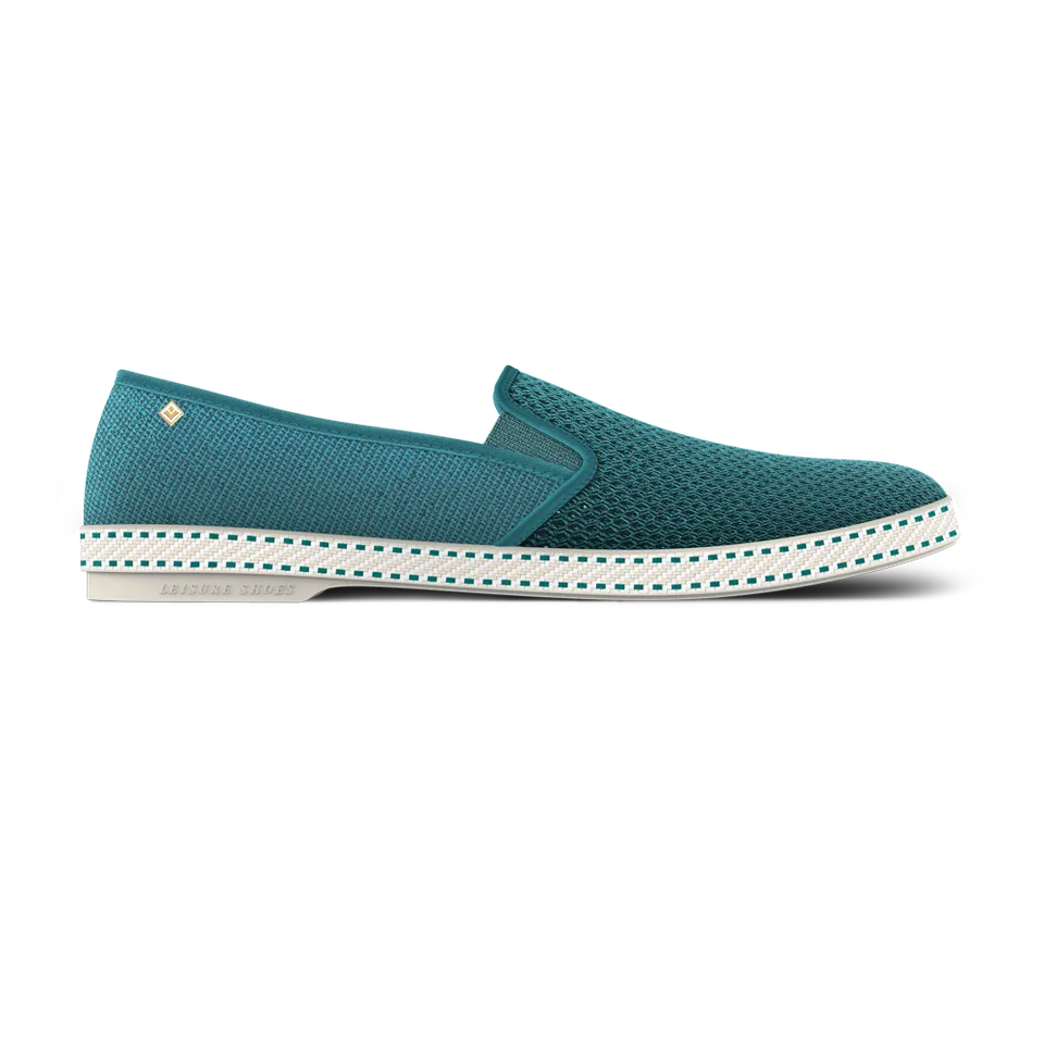 Rivieras Classic Toile Filet espadrilles aqua coton