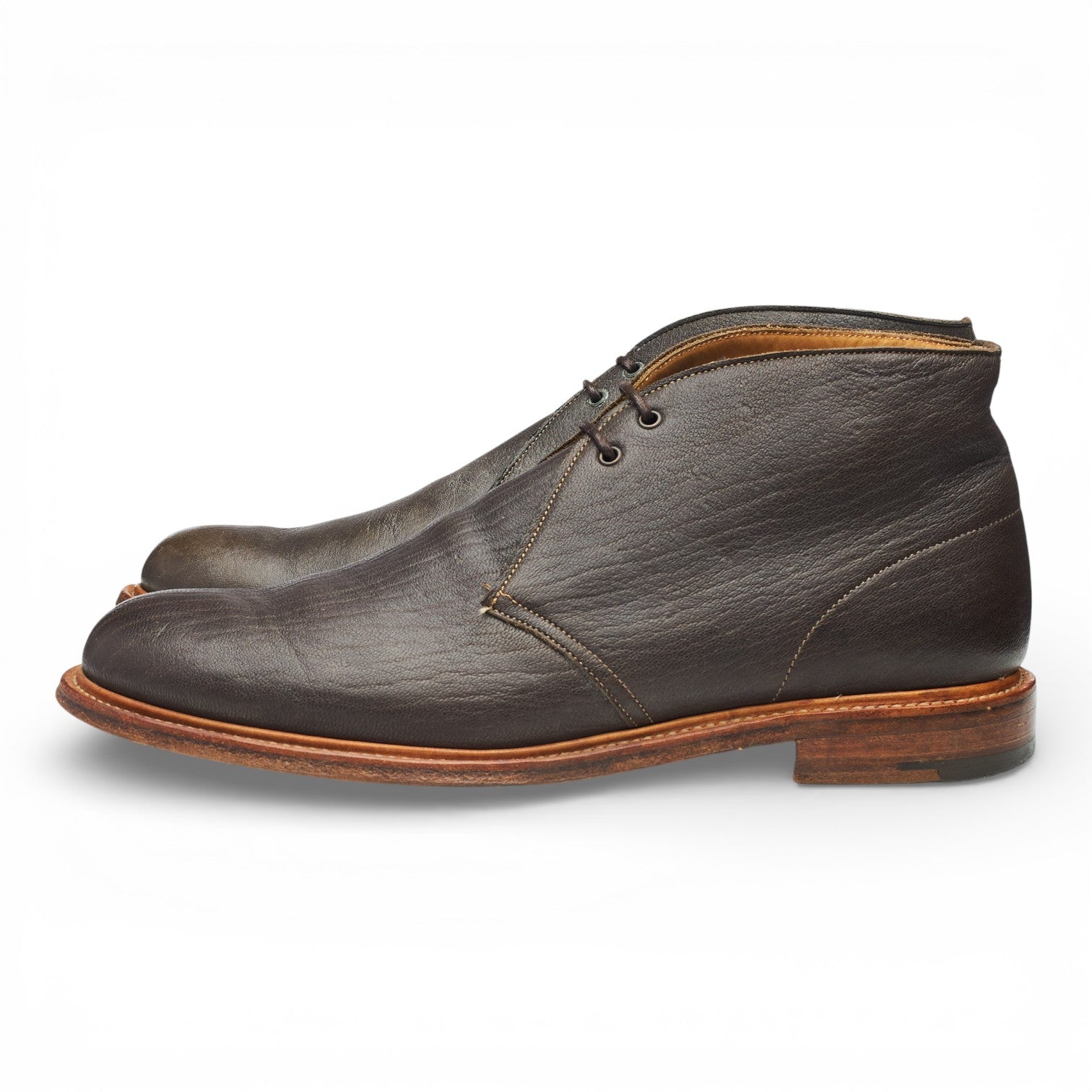 Cheaney Boots chukka cuir grainé marron UK 8