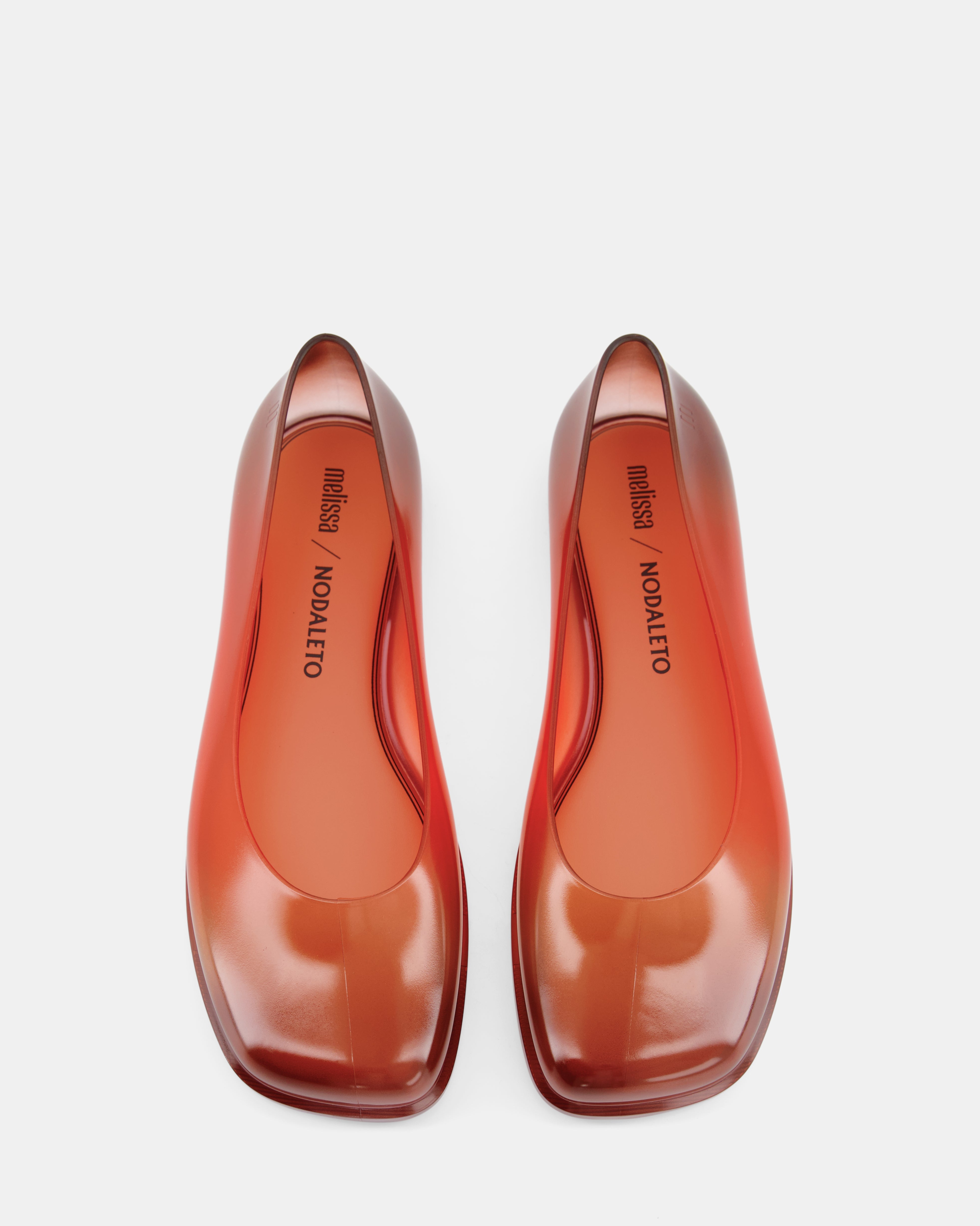 Nodaleto x Melissa Ruby ballerines orange sunset