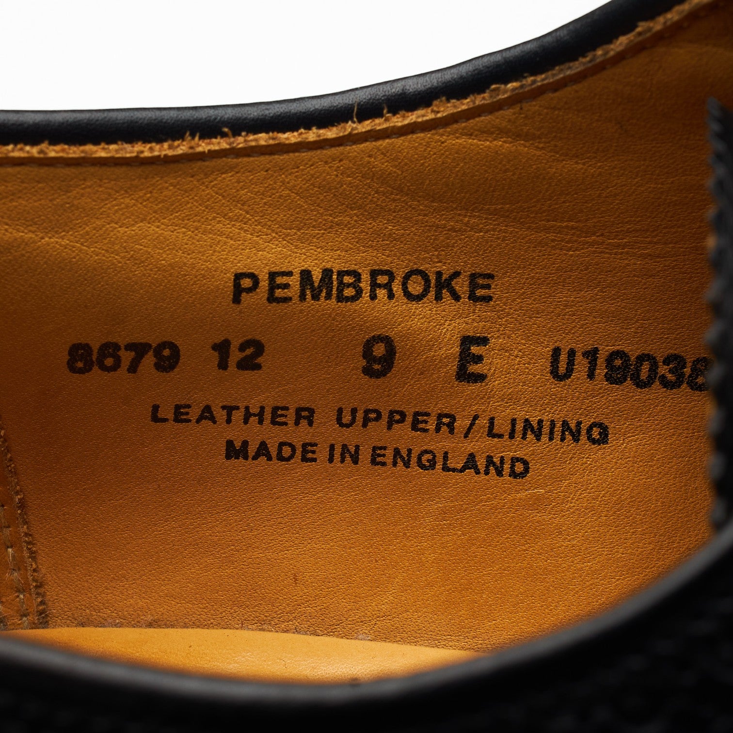 Crockett & Jones Pembroke derby cuir noir pointure UK 9 Dainite